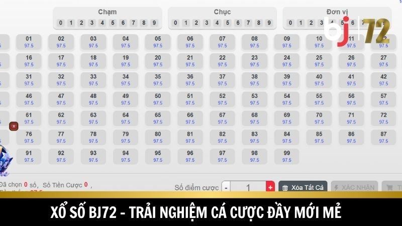 Xổ số ở BJ72 tuy mới nhưng đầy sự thú vị